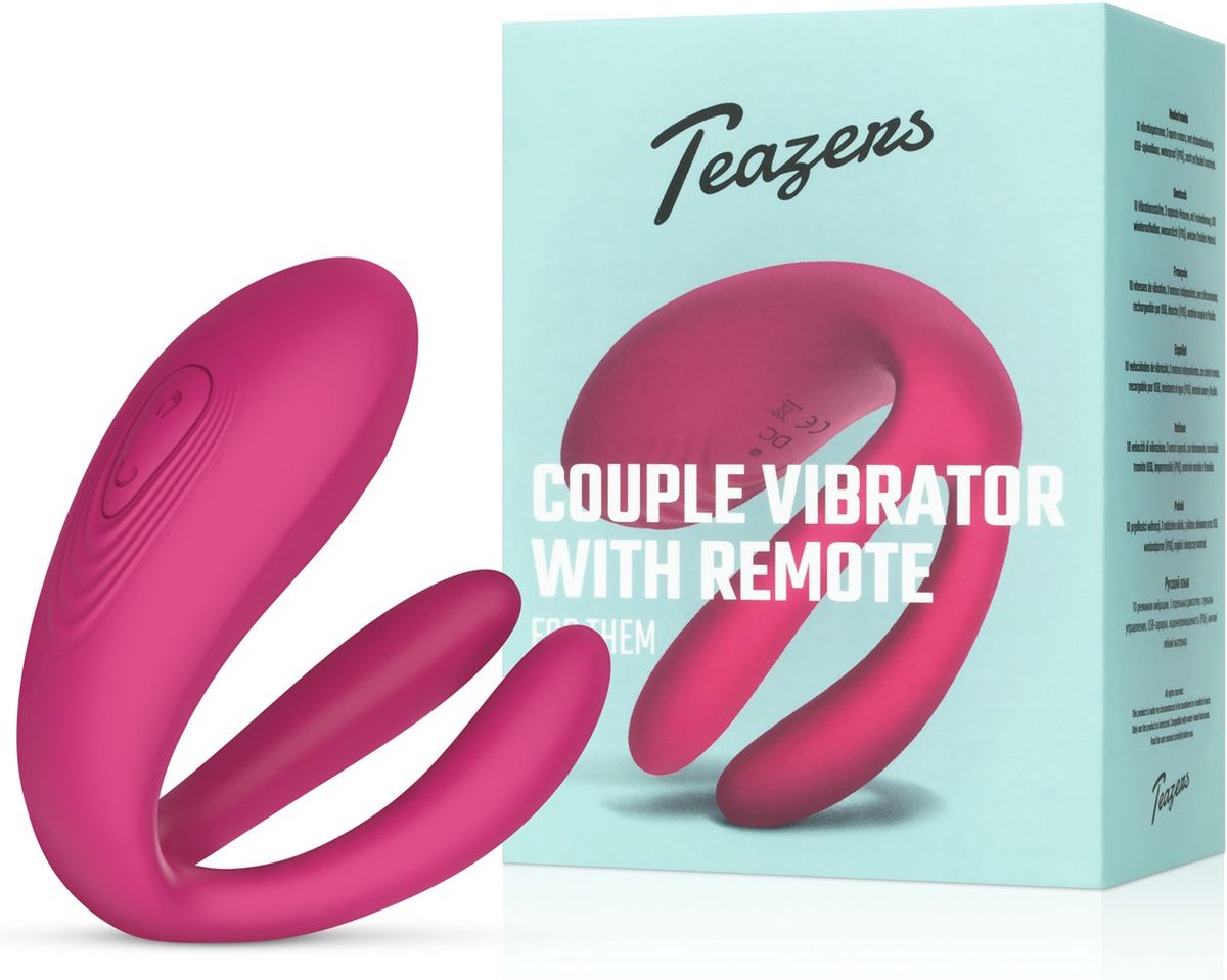 Goedkoopste Teazers - Koppelvibrator met Afstandsbediening - Vibrator - Vibrators voor Vrouwen en Mannen - Sex Toys voor Vrouwen - Vibrators - Vibrator voor Koppels - Vibrator met Afstandsbediening - Roze