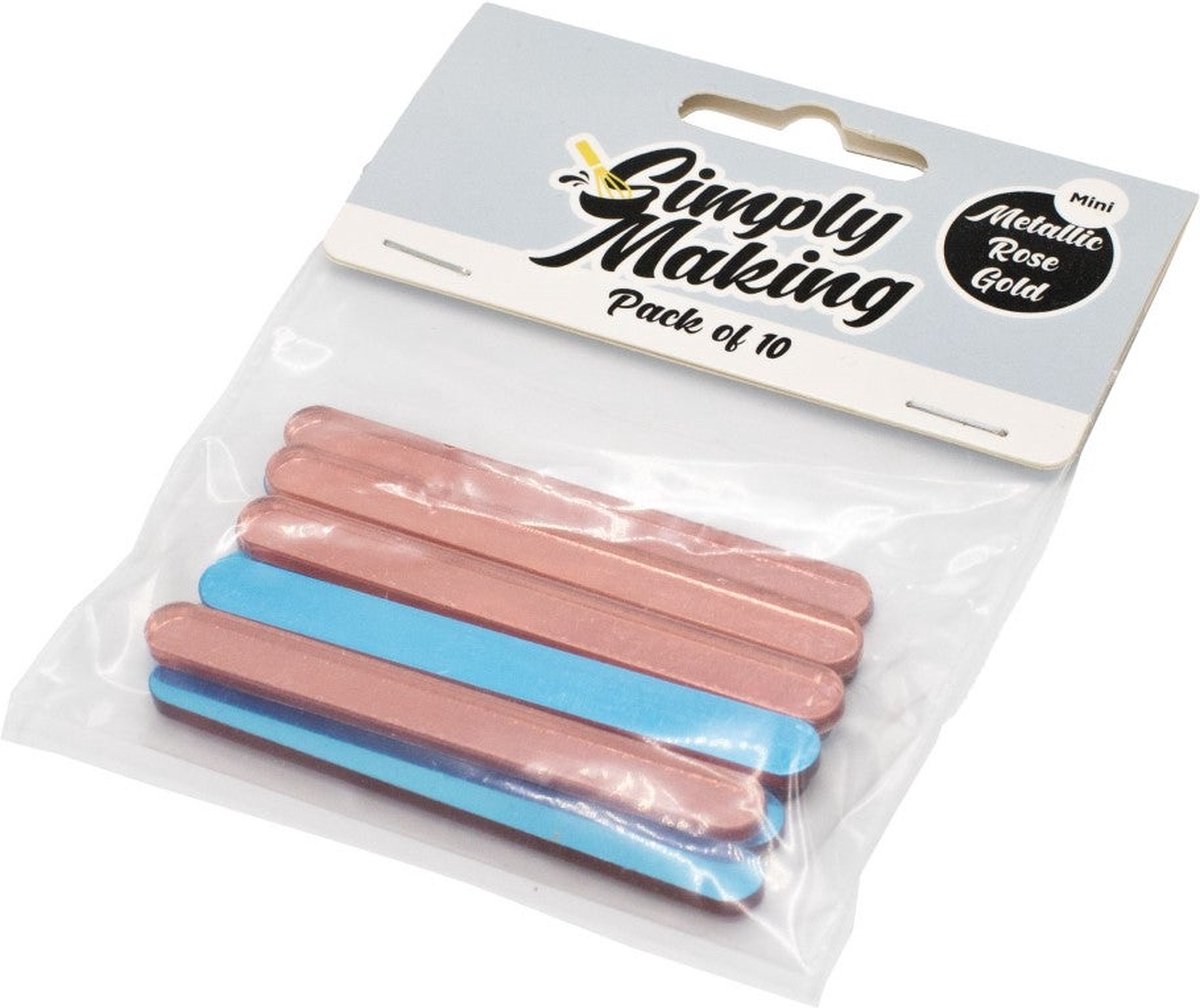 Simply Making Cakesicle Sticks Glanzend Rosé Goud 76mm pk/10