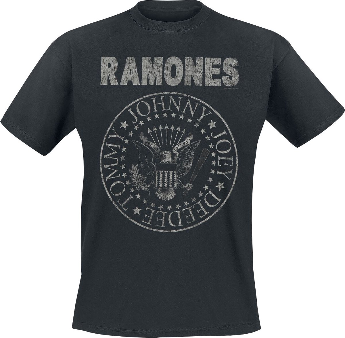 Ramones Hey Ho Let's Go - Vintage Heren T-shirt - zwart - XXL