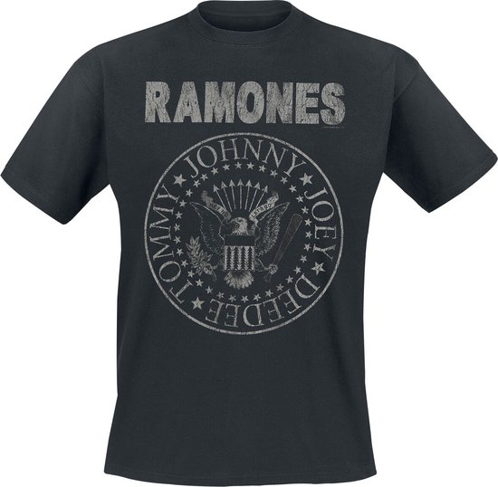 T-shirt Vintage noir XXL en Katoen des Ramones « Hey Ho Let's Go »