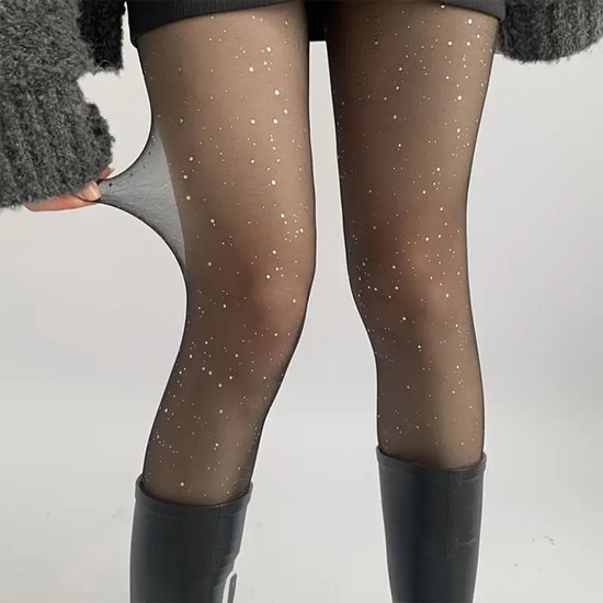 Culotte à paillettes I Culotte à paillettes I Taille haute I Culotte de Fête I Leggings I Taille unique sL I Zwart