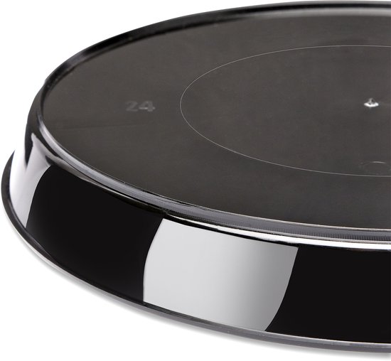 Garronda Ronde Bloempot Onderzetter – 5 stuks – Zwart - ⌀ 17cm H=2,5cm - GD-NIC-PotBase108