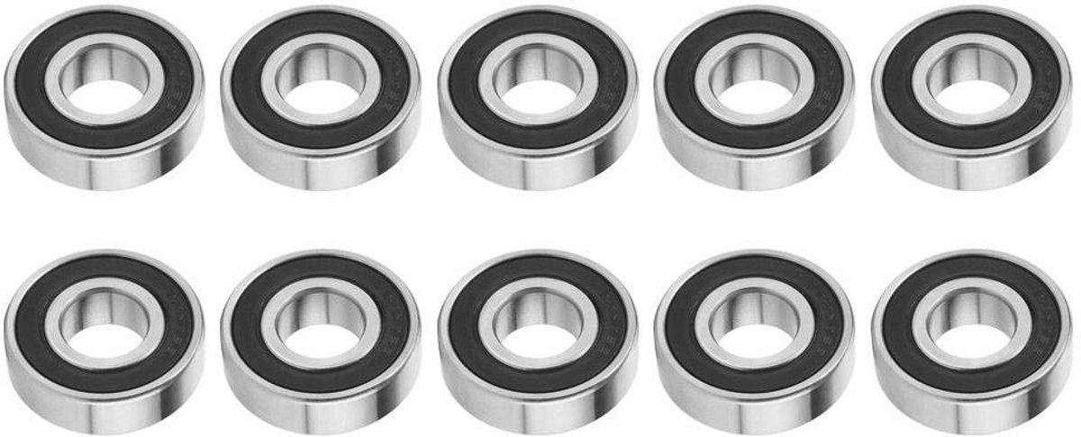 10 stuks high-speed dubbelzijdige afdichting groefkogellagers 6204-2RS 17x47x14mm
