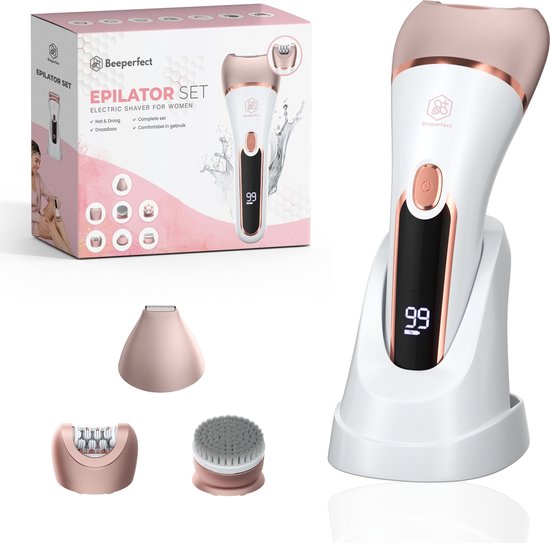 Beeperfect® 3 in 1 Epilator Voor Vrouwen - Scheerapparaat Vrouw - Bikinitrimmer - Oplaadbaar - Waterdicht - 3 Opzetstukken