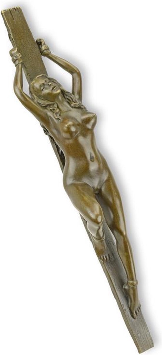 Bronzen erotische presse-papier beeld – Paperweight/Bureauaccessoire – bronzen paperweight, erotisch beeldje – Zwaar 2 kg – Decoratief kunstobject – Cadeau voor bureau – 28,1 cm – Bronskleur