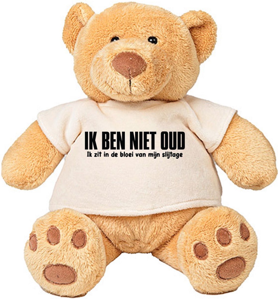 Pluche Beer ik Ben Niet Oud, ik Zit in De Bloei Van Mijn Slijtage - pensioen - verjaardag - moeder - vader - knuffel - cadeau - beertje
