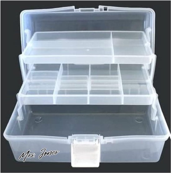 Madame Boîte à couture Jones Multicolore 29cm x 15cm x 15cm avec compartiments de rangement - Grande capacité.