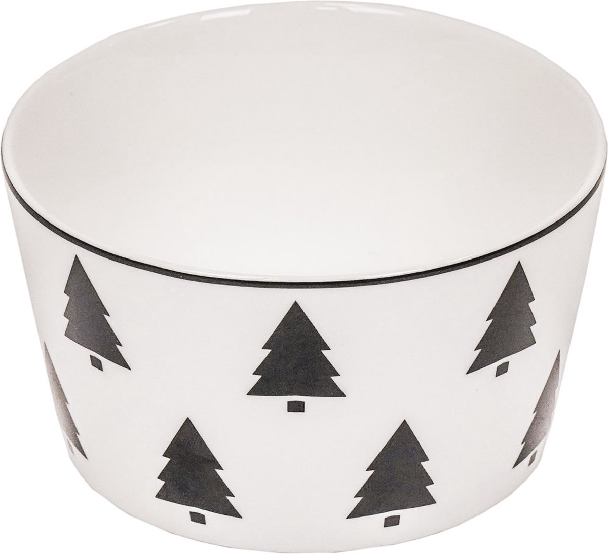 Housevitamin Schaal Kerstboom Newbone China 9x9x5cm Zwart/Wit