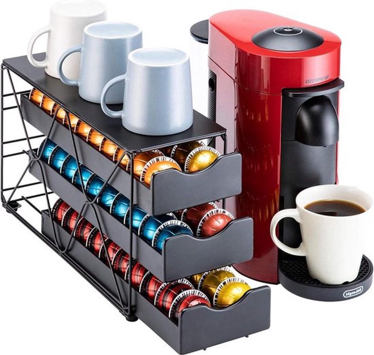 Capsulehouder Nespresso Vertuo Pod - Lade 3 Tier - 60 Pods capsulehouder nespresso