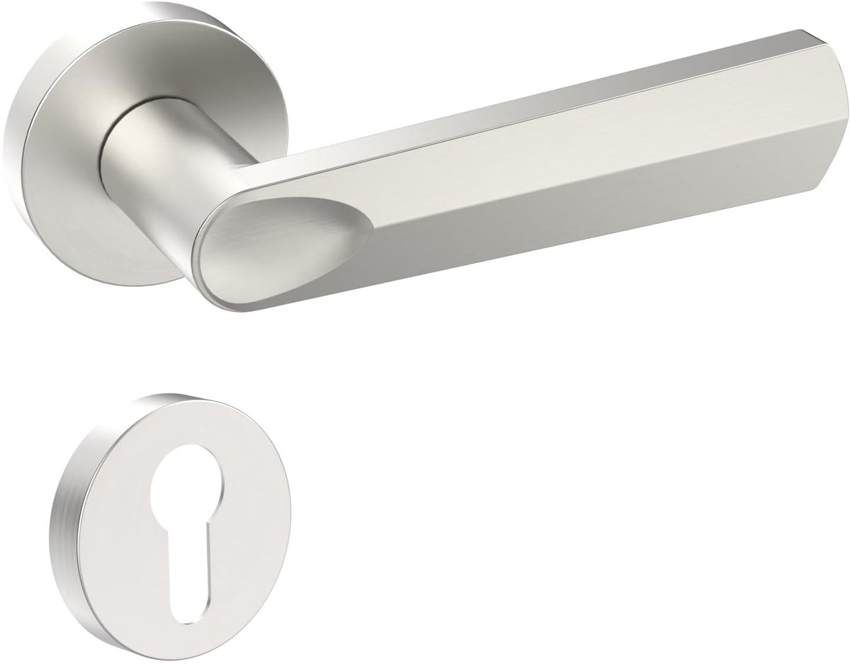 My Ninki ® Stijlvolle en Aluminium Deurkruksets voor Badkamer en Toilet met Rozetten