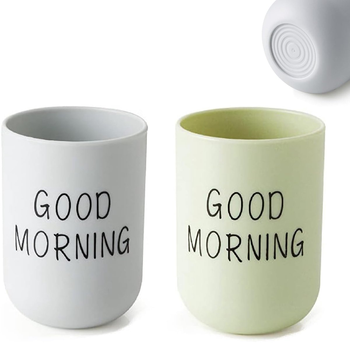 My Ninki ® Tandenborstelbeker Set van Twee voor Badkamer en Reizen in Scandinavische Stijl