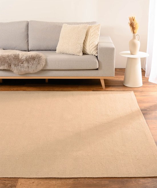 Tapis en Katoen - Svelvik beige 200x300 cm