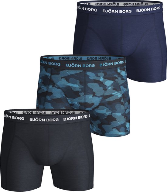 Bjorn Borg 3p SHORTS SHADELINE SAMMY – Sportonderbroek casual – mannen – blauw – XL