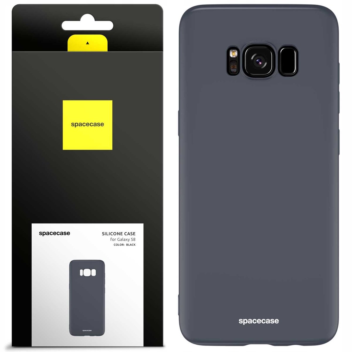 Spacecase Siliconen Hoes Voor Galaxy S8 Zwarte Cover