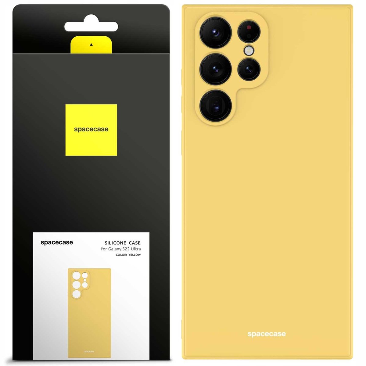 Spacecase Case Siliconen Hoes Galaxy S22 Ultra Geel