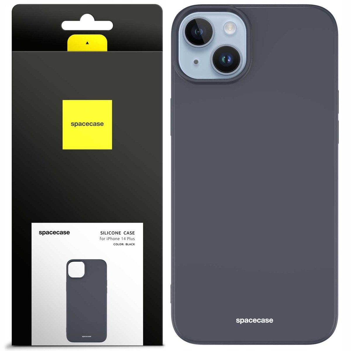 Spacecase Siliconen Hoesje Voor Iphone 14 Plus Zwart Bescherming