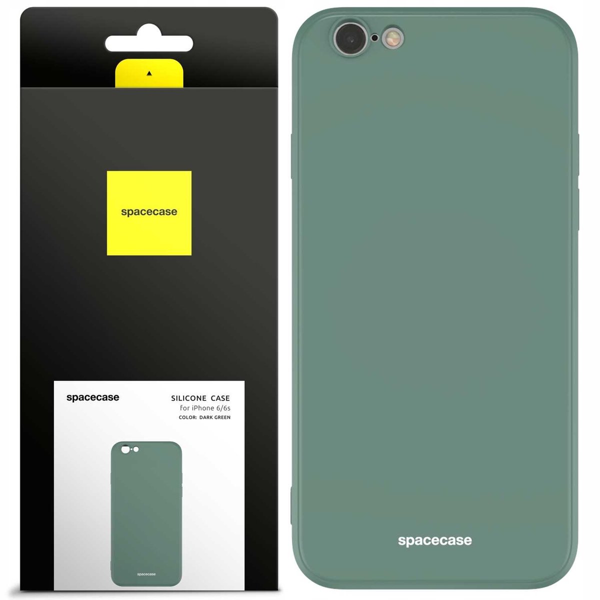 Spacecase Siliconen Hoesje Voor Iphone 6 6S Donkergroene Cover