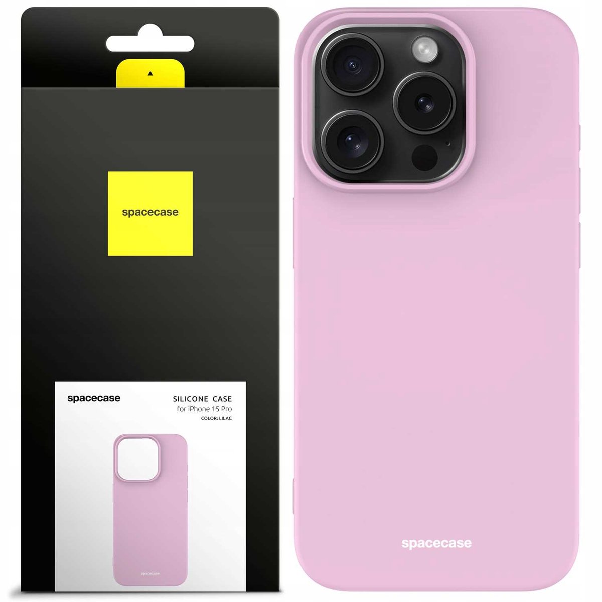 Spacecase Siliconen Case Cover Voor Iphone 15 Pro Lilac