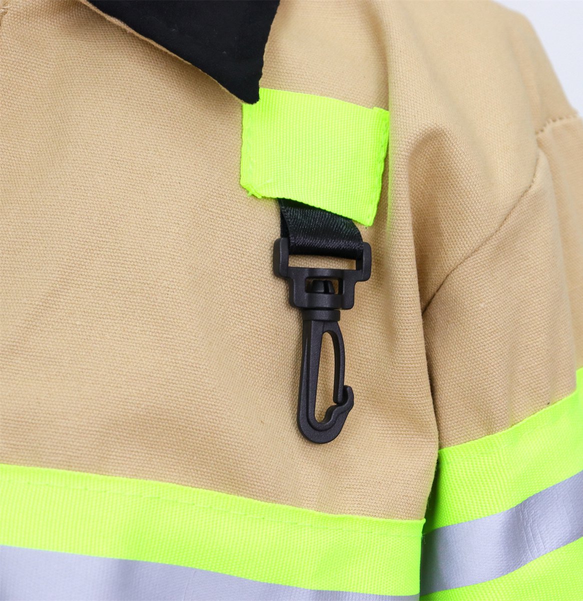 Joya Kids® Brandweer kostuum kind Bruin Geel | Brandweerpak kinderen | Carnavalskleding | Carnaval kostuum | Jongen | Maat S | 4 tot 5 jaar — afbeelding 5