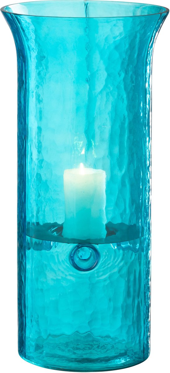 J-Line vaas Tarifa Etroit - glas - azuur - extra large Blauw