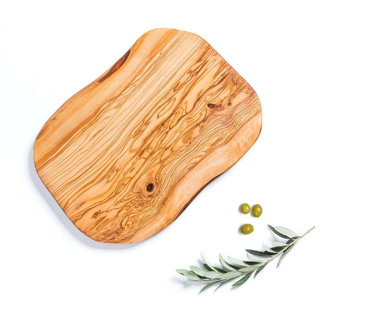 My Ninki ® Authentieke Handgemaakte Olijfhouten Plank voor Meerdere Toepassingen - Ontbijt, Kaas, Charcuterie en Meer