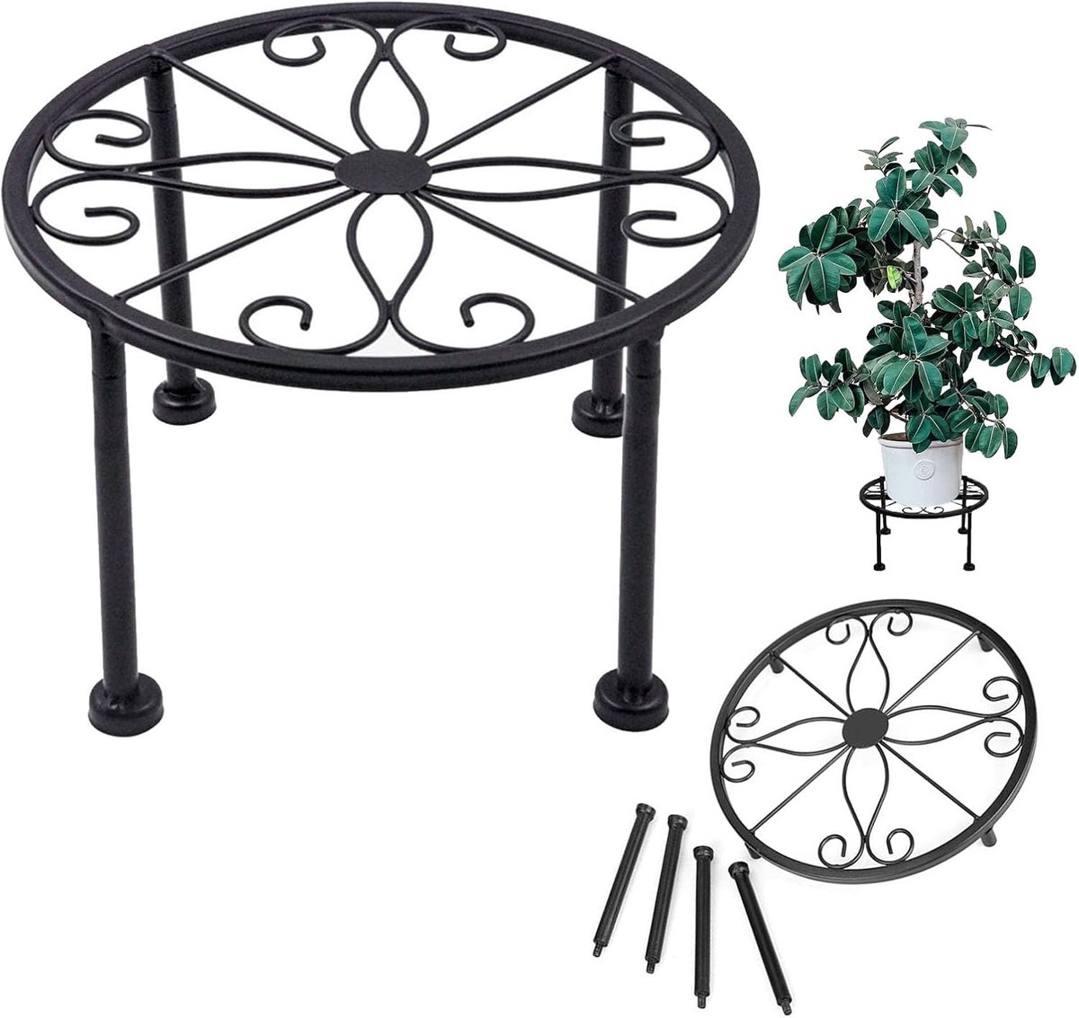 Decoratieve Metalen Bloemenpot Houder voor Binnen en Buiten met Elegant Design