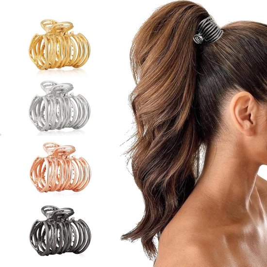 Nikkelvrije klik-klak haarspeldjes 3cm, 10 stuks | knipjes zilver kleur