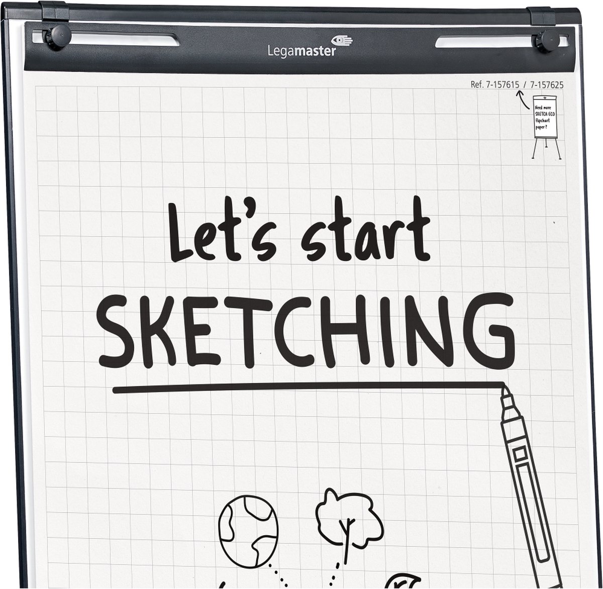 Legamaster SKETCH EASY flipover driepoot - whiteboard en papier thumbnail 4