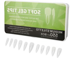 Ultradunne Carve Doorzichtige Nepnagels - Gratis Slijpen - Half Frosted - Bruiloft Dating Party - Volledige Dekking - Valse Kunstnagels - Salons DIY Nail Art - Met Etui - #1