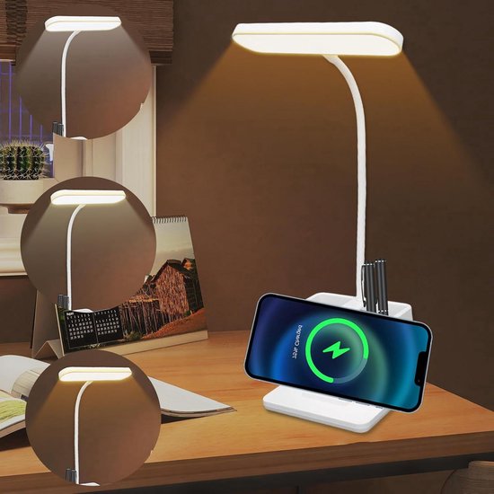 SGZIOO Capybara Bureaulamp voor kinderen, tafellamp voor de kinderkamer, met puntenslijper, USB-draagbaar, zonder kabel, dimbaar, bedlampje voor lezen, studeren
