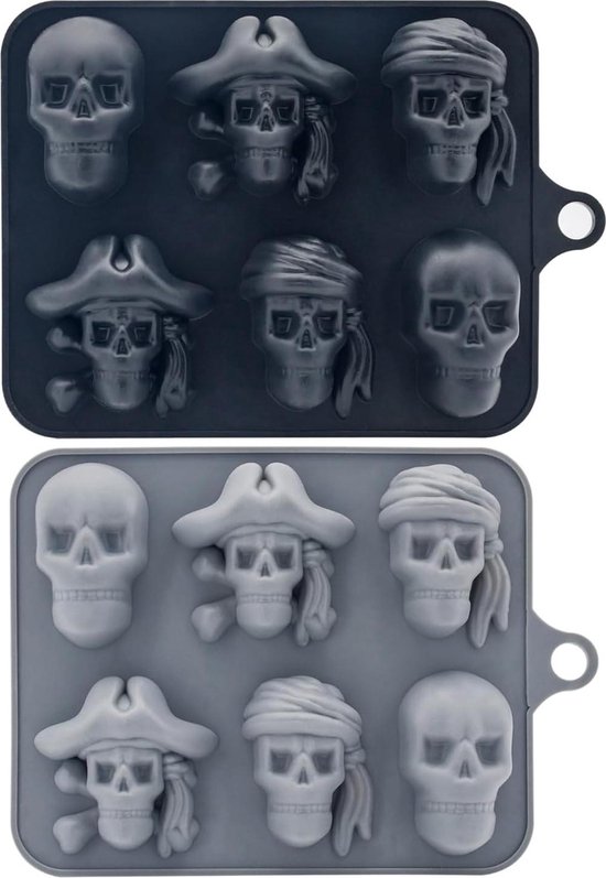 Schedel bonbonvorm, siliconen chocoladevorm, snoepvormen, chocoladevormen, bonbonvorm, bakaccessoire voor snoep, bruiloft of verjaardagstaart, doe-het- zelf (152 cm