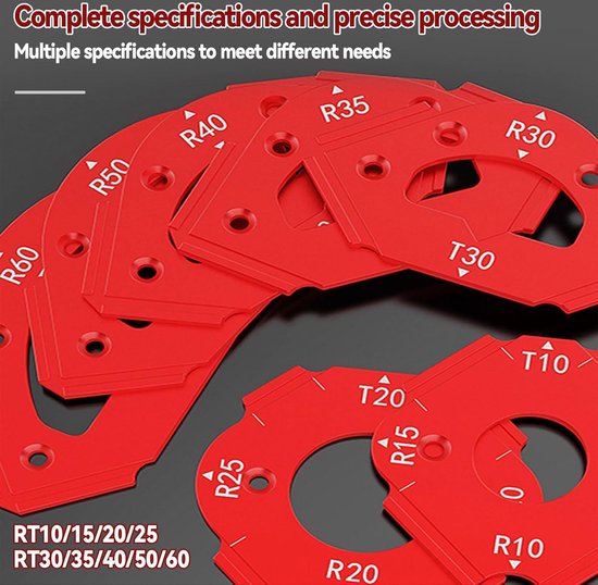 7 Stks Hoek Radius Template Jig Router Templates - Houtbewerkingstool ...
