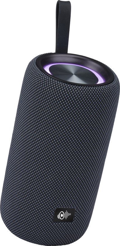 Bluetooth Speaker 16W Draadloos Compact met RGB Lichtshow, FM Radio, Rijke Bass, 2,5 uur speeltijd – Zwart