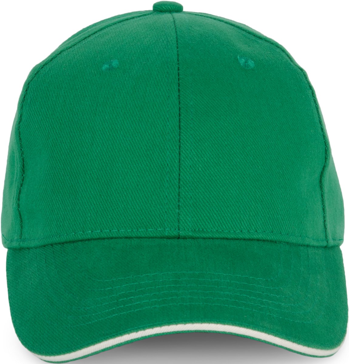 K-up Pet van biologisch katoen met contrasterende bies - 6 panelen KP198 - Green Field / Ivory - One size