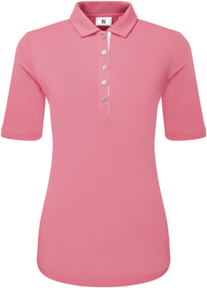 FootJoy Half-Sleeve Solid Pique Dames Roze