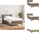 vidaXL Lit à sommier tapissier - Ressorts ensachés - 100 x 200 cm - Support moyen - Lit