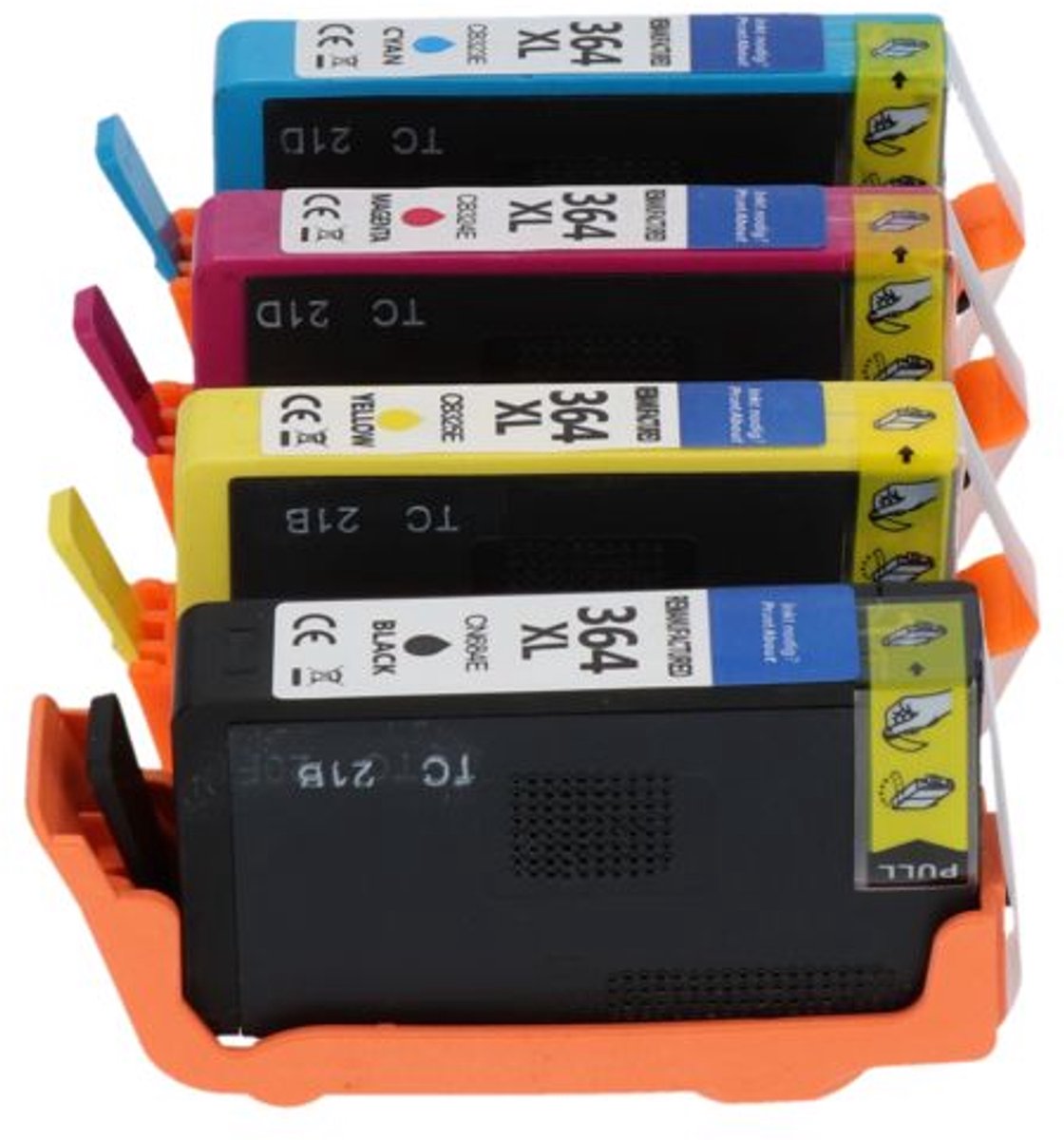PrintAbout - Inktcartridge / Alternatief voor de HP CN684EE (nr 364XL) / 4 Kleuren