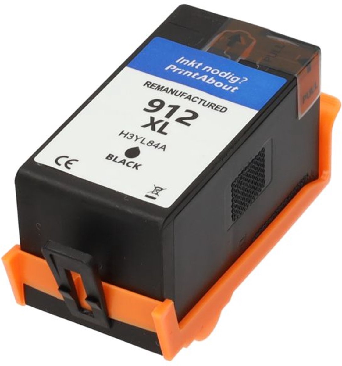 PrintAbout huismerk Inktcartridge 912XL (3YL84AE) Zwart Hoge capaciteit Geschikt voor HP