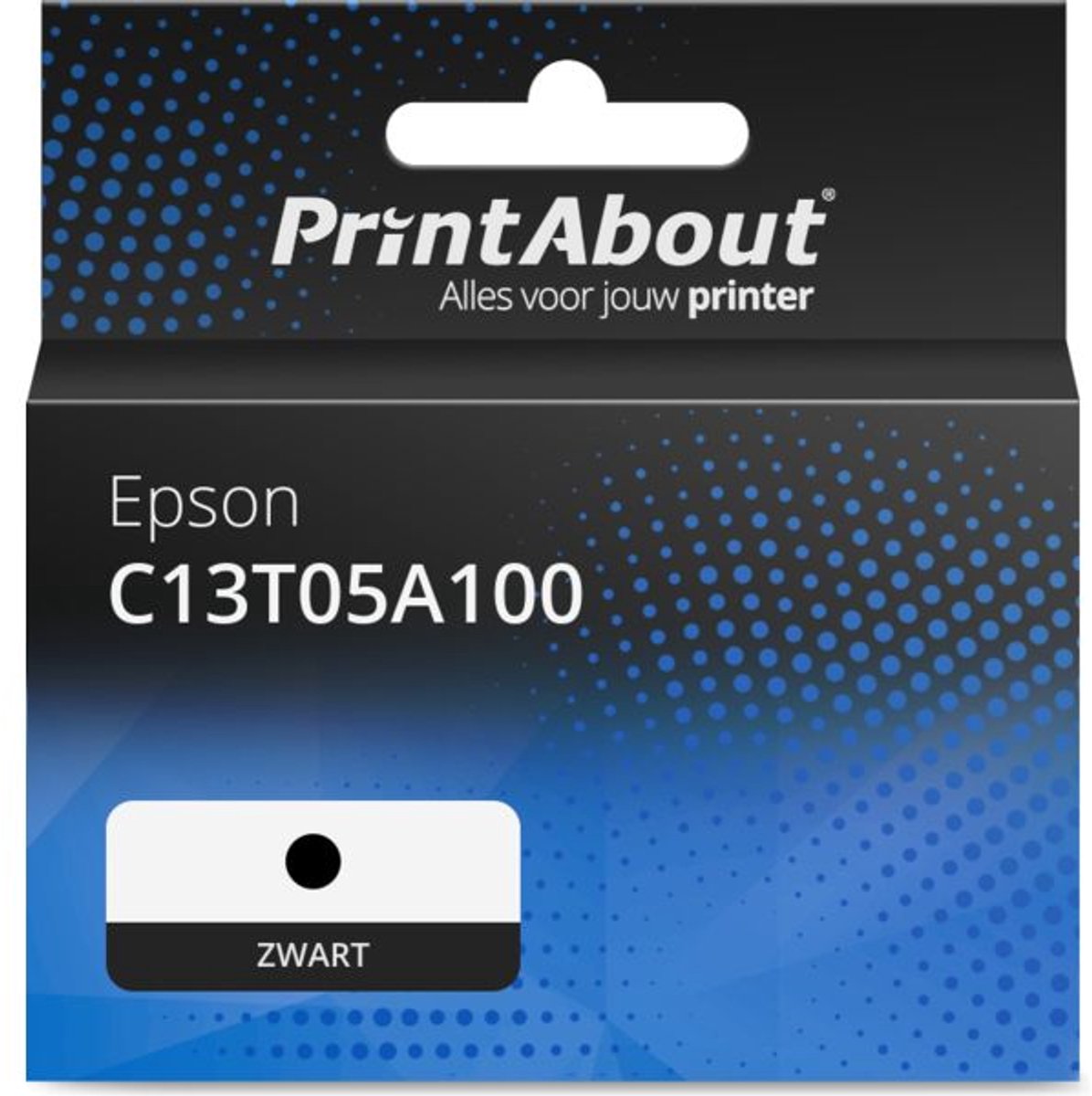 PrintAbout huismerk Inktcartridge C13T05A100 Zwart Hoge capaciteit geschikt voor Epson