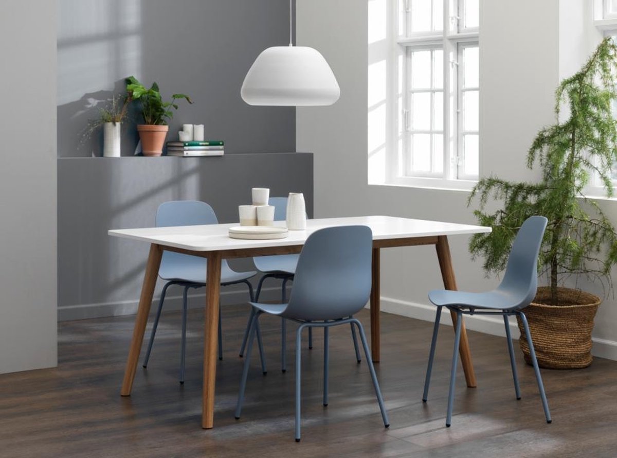 Eetkamerstoel Whitby - Blauw - eetkamerstoelen set van 4