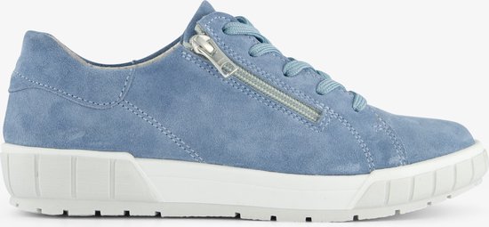 Hush Puppies suede dames sneakers lichtblauw - Maat 37 - Echt leer - Uitneembare zool