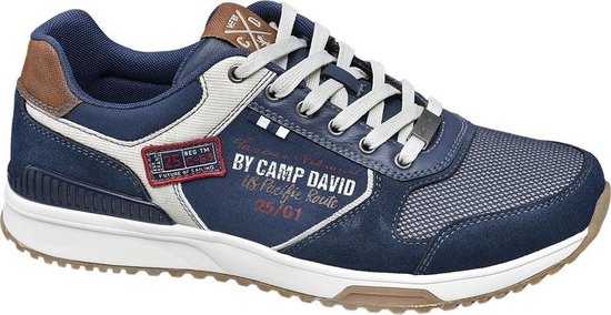 Venture by Camp David Heren Blauwe sneaker vetersluiting - Maat 44 | bol.com