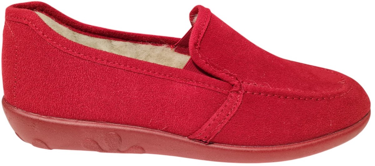 Rohde Gesloten Dames Pantoffels wol gevoerd - Rood - 40
