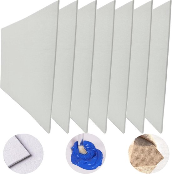 Belle Vous Set of 7 Canvas for Painting, 45 x 60 cm, Pre