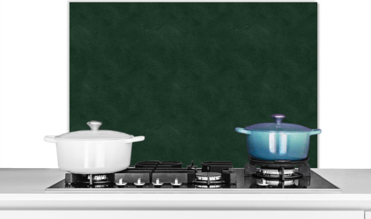 KitchenYeah - Spatwand keuken - Leer - Groen - Dierenhuid - Dier - 90x60 cm - Spatscherm - Achterwand