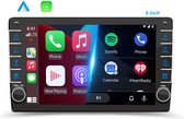 Autoradio Boscer® 2Din Universel - Android 10 - Apple Carplay & Android Auto - Écran tactile HD 9 pouces - Système de navigation GPS - 2+32 Go - Microphone externe et caméra de recul