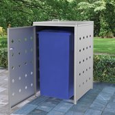 The Living Store Containerberging - Roestvrij staal - 69 x 77.5 x 115 cm - Geschikt voor 240L - Duurzaam en weerbestendig