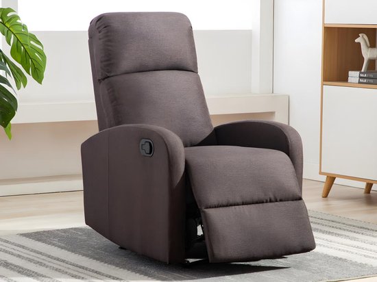 Relaxstoel ISAO van stof - Bruin L 65 cm x H 101 cm x D 91 cm
