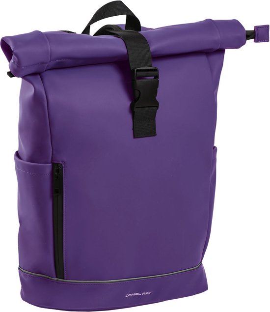 Daniel Ray Highlands Rolltop Sac à dos pour ordinateur portable étanche - 15,6 pouces - Violet foncé