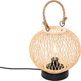 QAZQA calamus - Lampe de table rurale - 1 lumière - H 47 cm - Naturel - Éclairage extérieur
